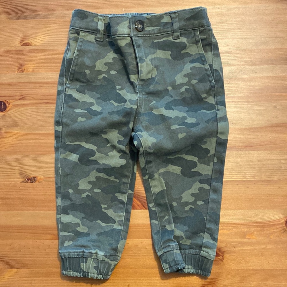 Janie & Jack Camo Stretch Twill Jogger 12-18 mos